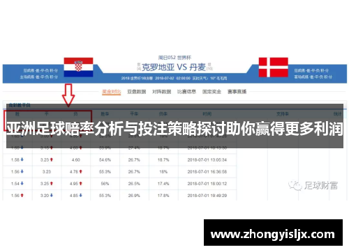 亚洲足球赔率分析与投注策略探讨助你赢得更多利润