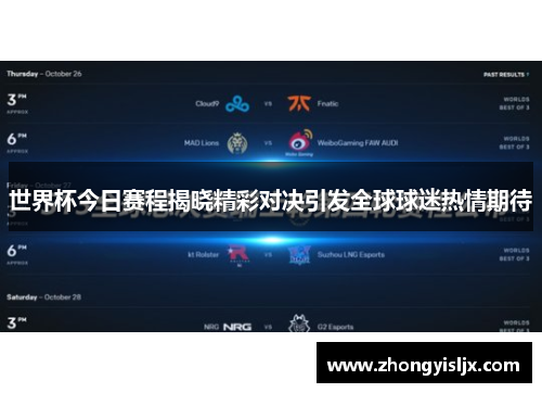 世界杯今日赛程揭晓精彩对决引发全球球迷热情期待